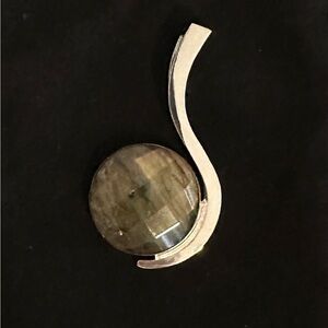 Modern Labradorite Pendant set in Sterling Silver by Jay King